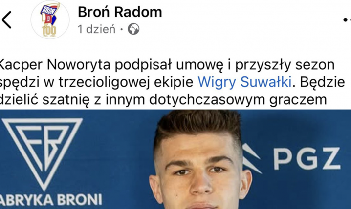 HIT! Tak Broń Radom ogłasza PRZEDŁUŻENIE UMOWY swojego piłkarza XD
